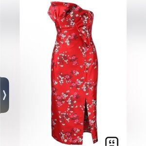 NWT Keepsake the Label Heart and Soul floral strapless midi dress MSRP 150